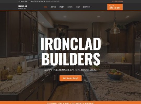Kitchen & Bath Remodeling custom website design in Dilworth NC by Overtop Media Digital Marketing
