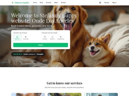 Pet Sitting & Grooming Services custom website design in Gastonia NC by Overtop Media Digital Marketing
